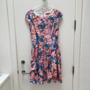 BETSEY JOHNSON cap sleeve floral dress
